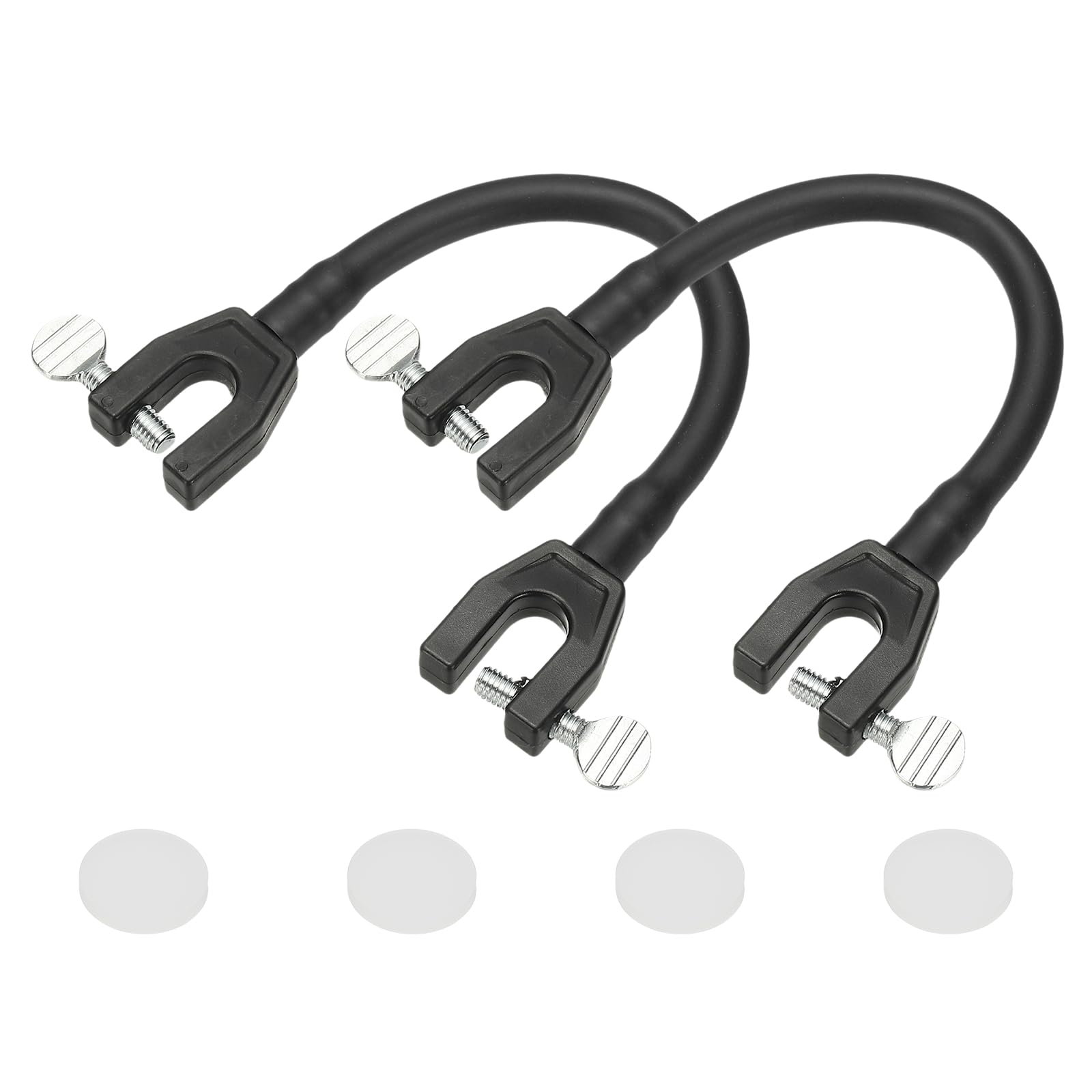 YELARXI Ski Tip Connector, Snowboard Clip Ski Training Aid Basic Turning Portable Durable Holder Skiing Accessories- Fitting for (Beginners Skiing Training/Speed Control) 2 Pcs & Black