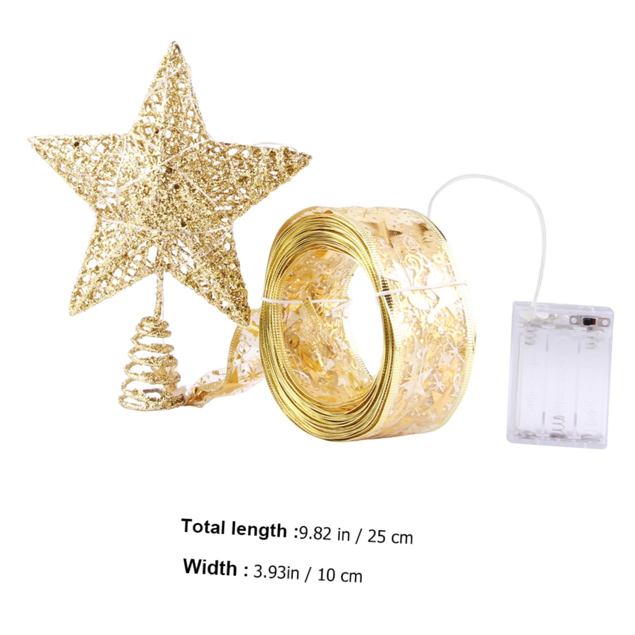 TOPBATHY 4 Pz Decorazione Natalizia Stella Albero Di Natale Dell'albero Di Natale Stella Dell'albero Puntale o Nastro Natalizio a Led Terminali o Di Stoffa
