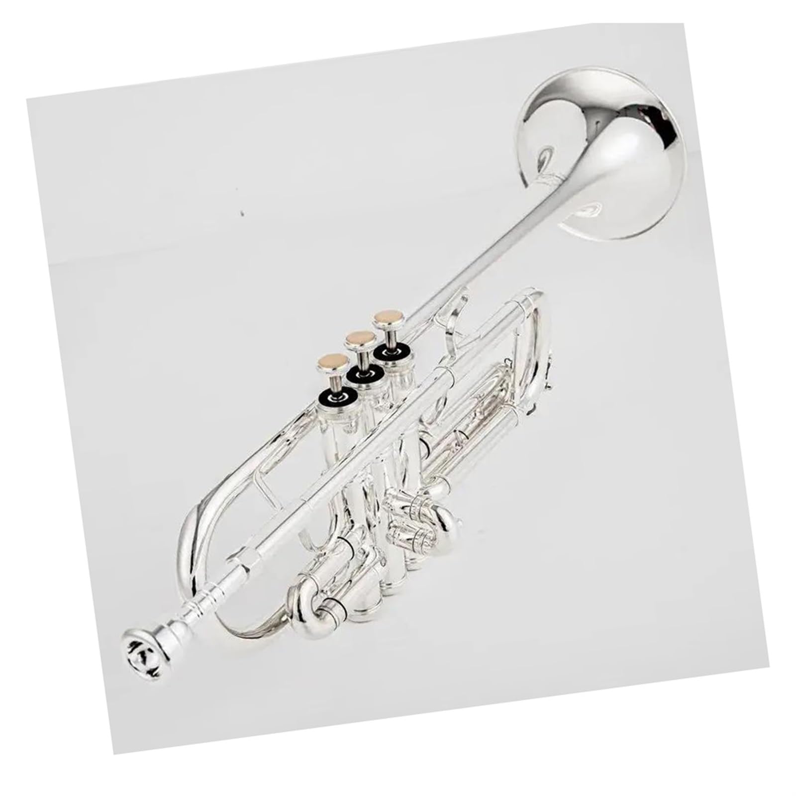 Tromba Strumenti Musicali A Tromba Professionale In Ottone Placcato Argento In Do Tromba In Do Piatto Con Custodia In Pelle
