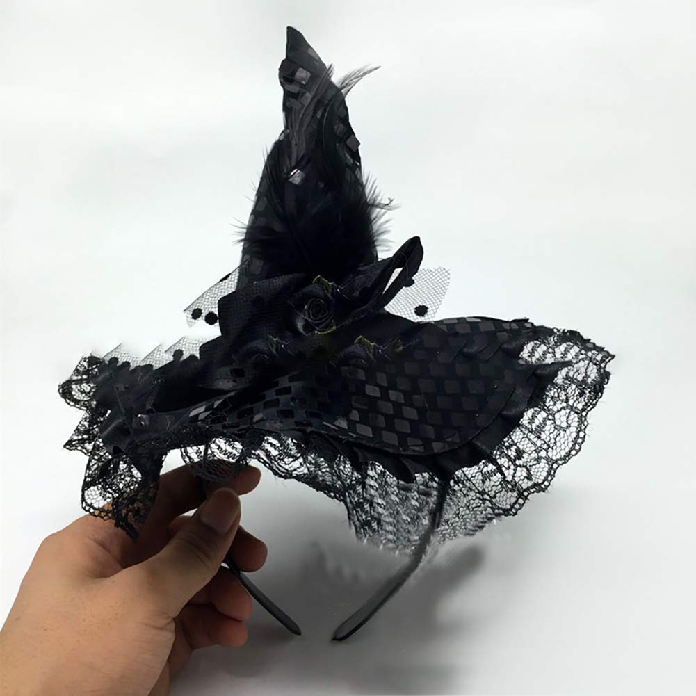 Serre-tête Sorcière Halloween - Accessoire Déguisement Enfant/adulte - Taille élastique Universelle - Motif Araignée Ou Chapeau Sorcière - Pour Fêtes Et Cosplay
