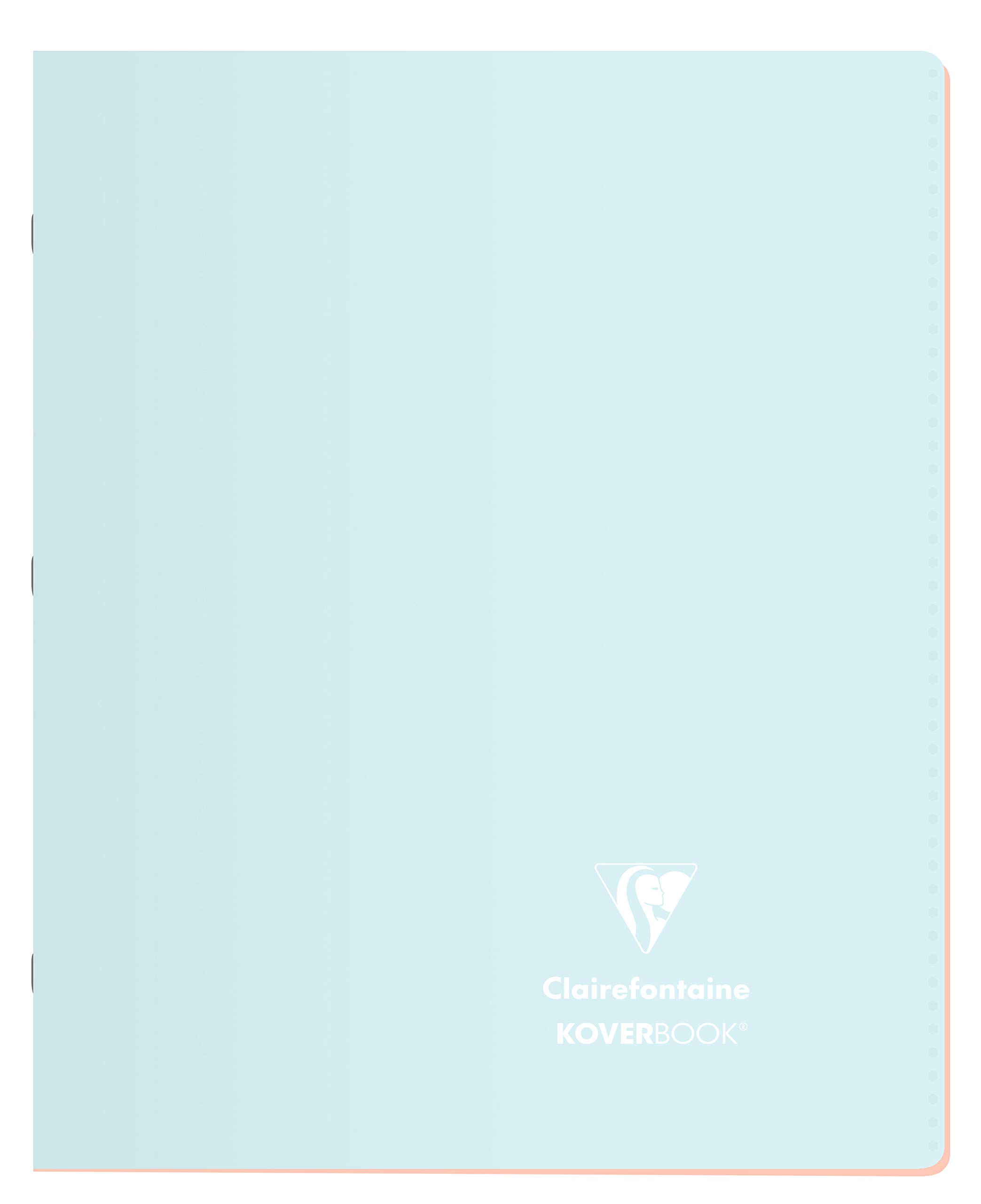 Clairefontaine 951881C Set of 10 Stapled Notebooks Koverbook Blush - 17x22 cm - 96 Lined Pages with Margin - White Paper 90 g - Opaque Polypro Cover - Random Colours