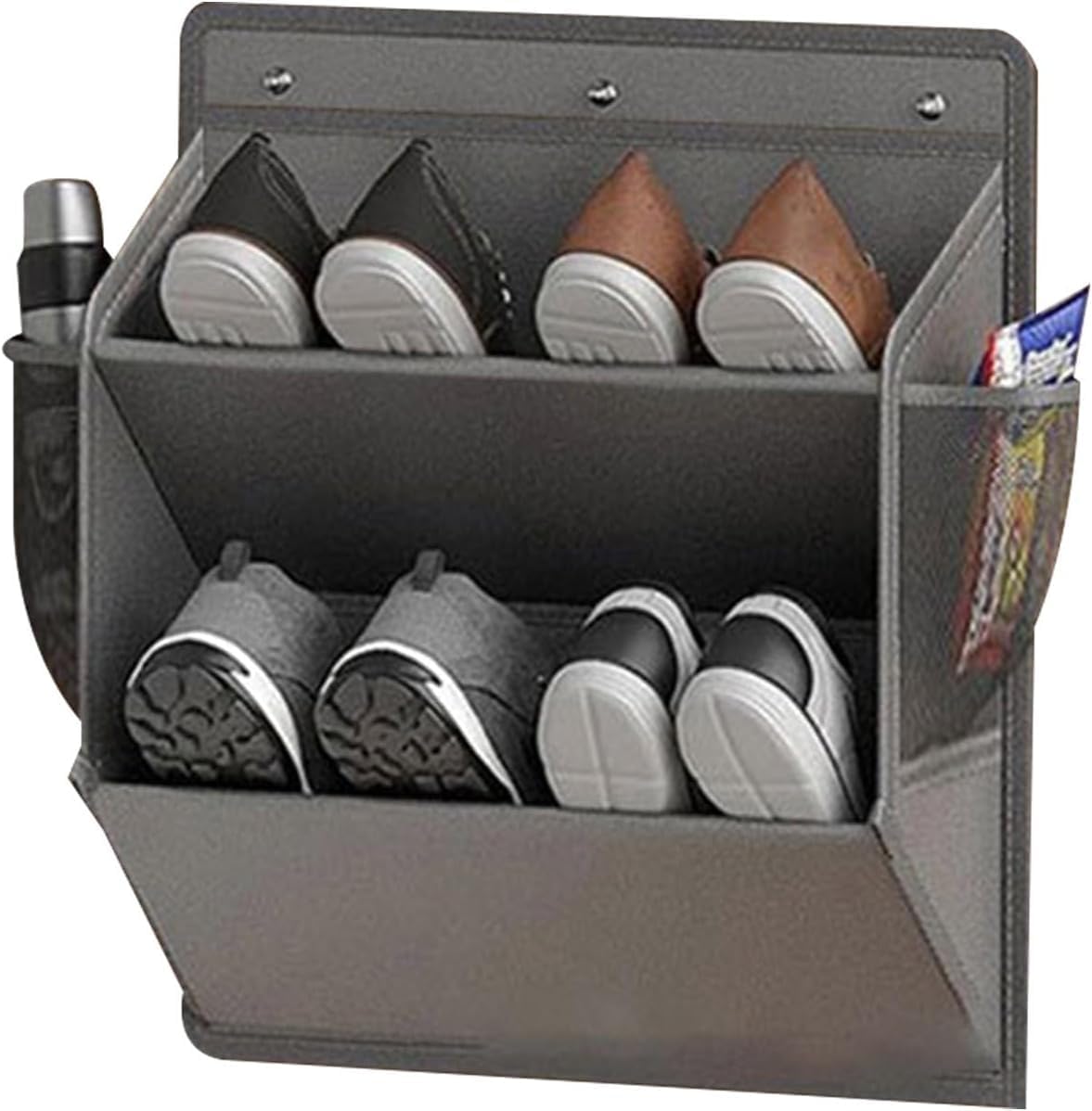 2 Pack RV Shoe Organizer, Wall Hanging Storage Rack with Adhesive Hooks
