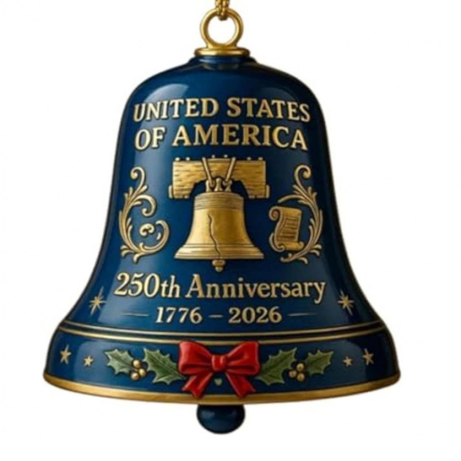 Zepfjhe Blue America 250Th Anniversary Iron Craft Keepsakes Bells Vintage Freedoms Tributes Display For Historical Enthusiasts Gift Patriotic Historical Hanging Bells