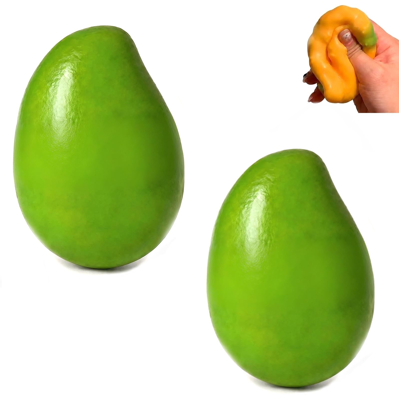 Crunchy Mango Squishy ASMR Filling, Colour Changing Mango, Soft Slow Rising Mango for Desk, Office, Adult Party Favors & Gifts(2pc)