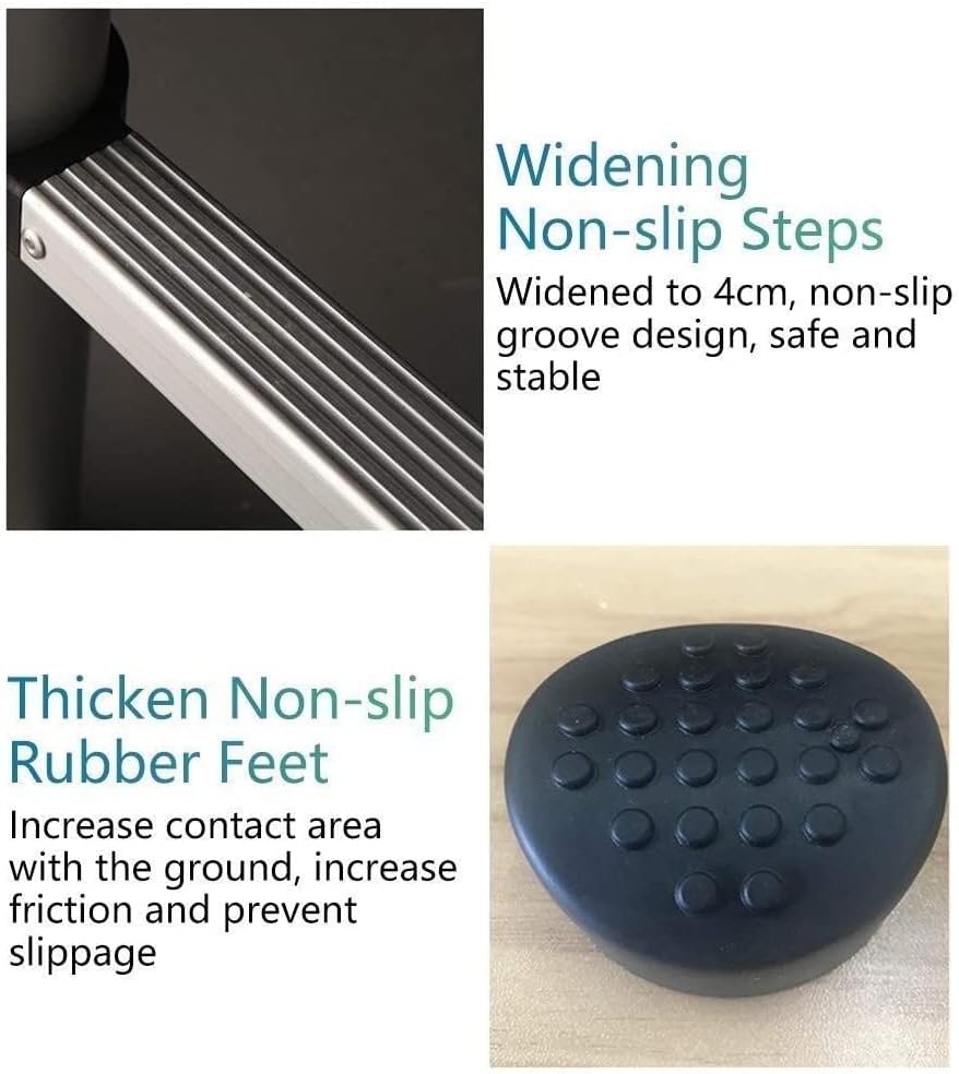 Miniatura 6 de Lightweight Foldable Portable 330lbs Capacity Aluminum Telescoping Ladder with Locking Mechanism Multi Purpose Telescopic Extension Ladder for