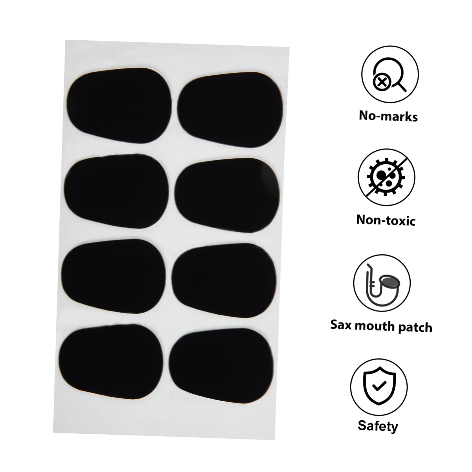 Toddmomy 64Pcs Saxophone Tooth Pads Durable Comfortable Gaskets for Alto Tenor Sax High Class Mouthpiece Cushions Playing Skills Stabilize Tube Relaxing Teeth Resting