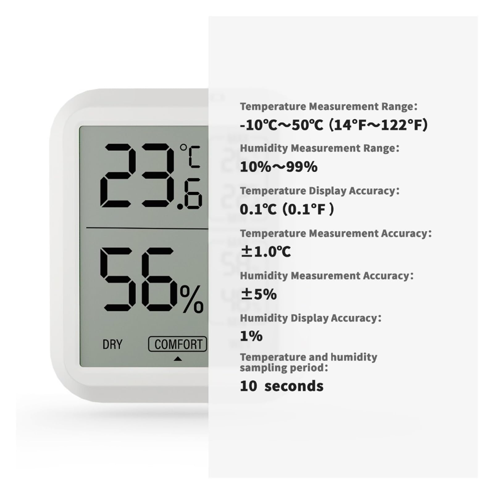 Cyfrowy Higrometr Termometr Elektroniczna Temperatura Wilgotność Do Wewnętrznej Zewnętrznej Stacji Pogodowej DokłAdne I łAtwe Do Odczytania