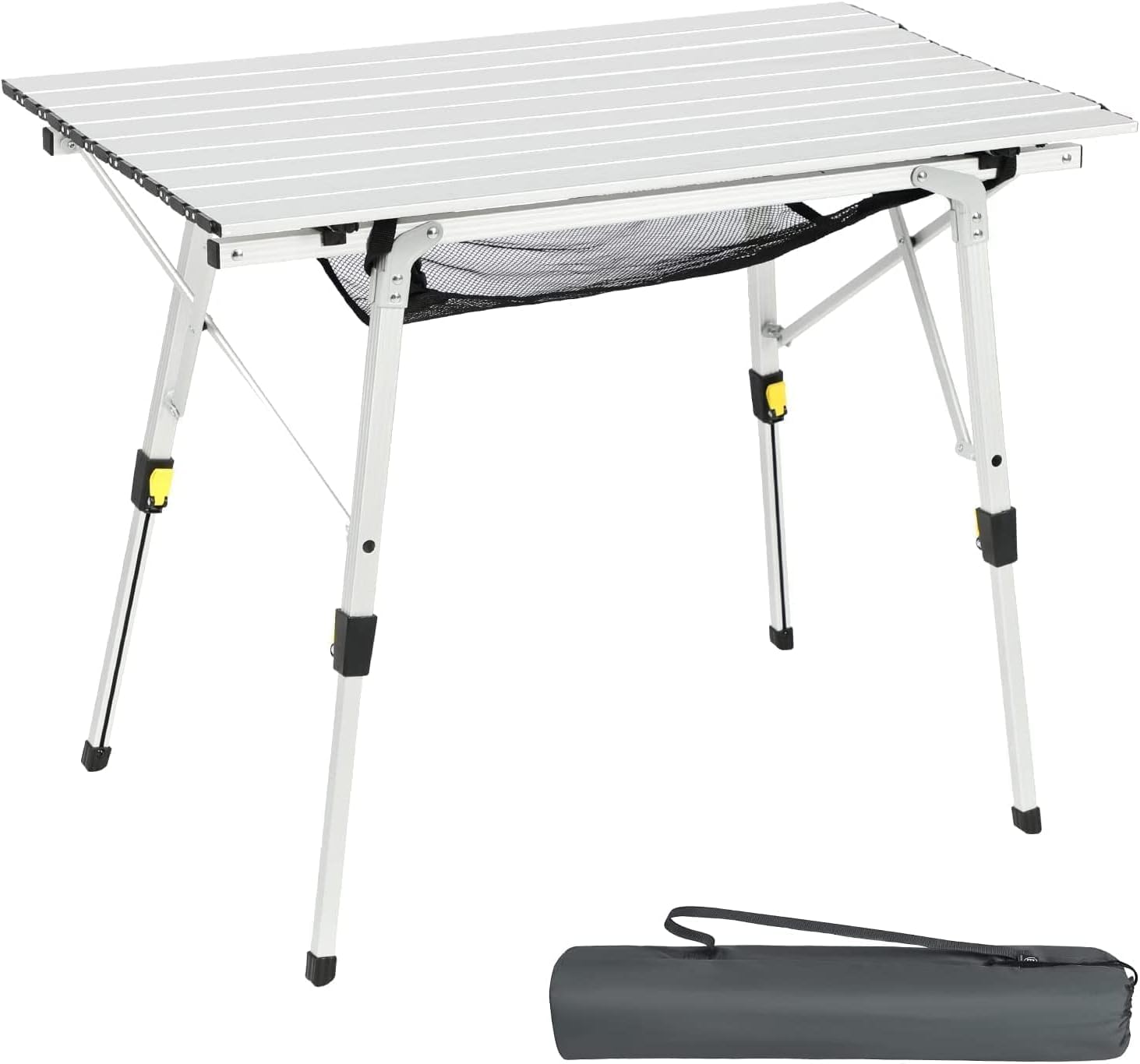 Portal Camping Tables That Fold up Picnic Table Folding Portable with Height Adjustable Legs Collapsible Table 3ft Aluminium Rollup Outdoor Lightweight Foldable for Beach Fishing Garden BBQ