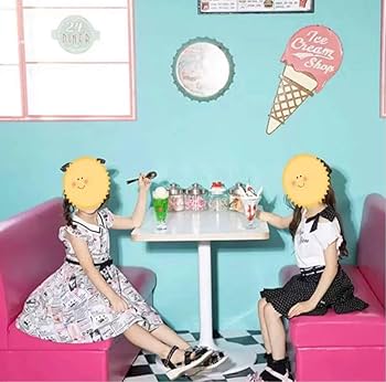 Amazon.co.jp: メゾピアノ タグ付きリボンベルトつき ダイナー柄