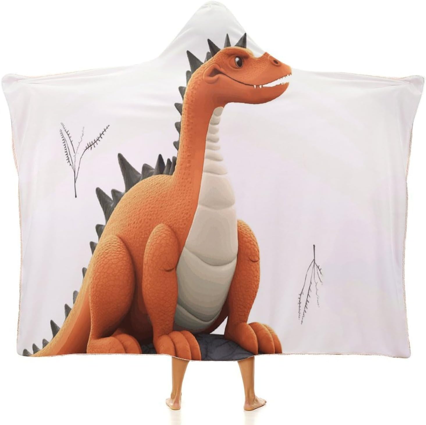 Funny Dragon Wearable Hooded Blanket, Ultra Soft Arctic Velvet Cape Cloak Unisex - Cozy Wearable Blanket