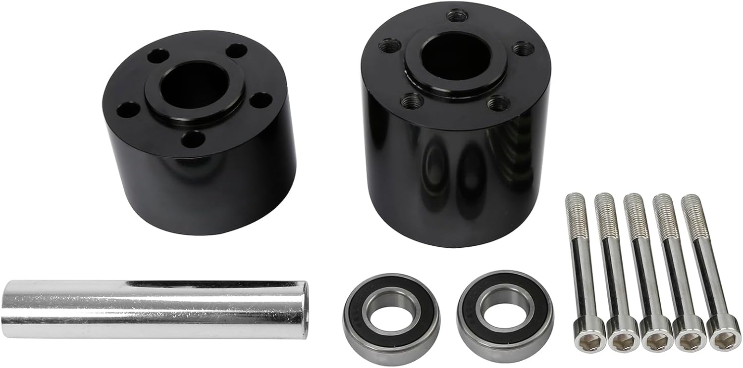 Black Anodized Dual Disc Rear Wheel Hub Fit for Harley Touring Road King Electra Street Glide Ultra Liminted 2008-later 25mm Axle Size