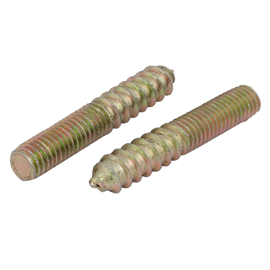 Aexit M8x50mm Carbon Home Hardware Steel Zinc Plated Hanger Bolt 8pcs Model:97as255qo75