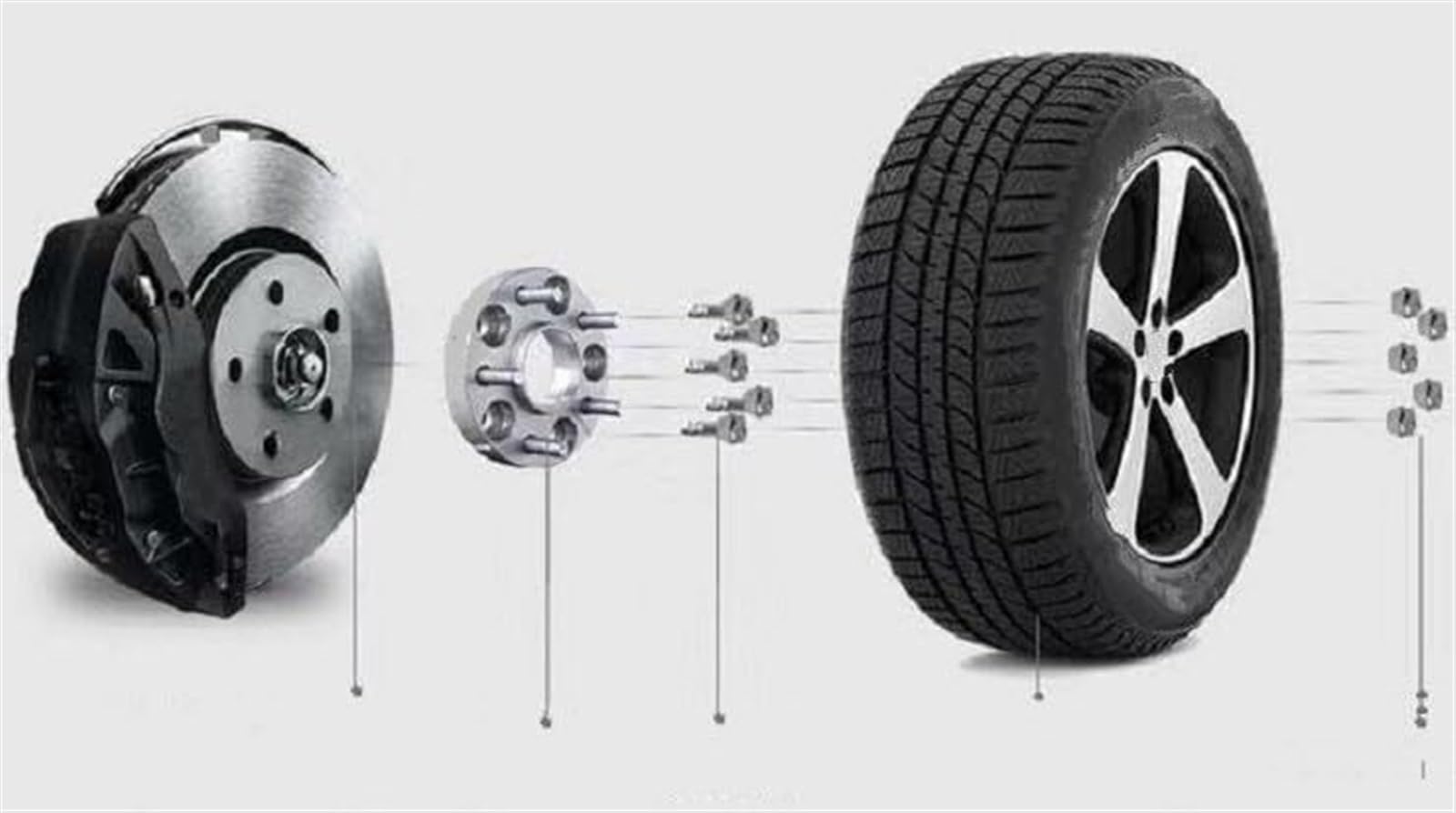 Dystans kół do kół samochodowych Kia 5 x 114,3 piasta do śruby Centric 67.1: M12 * 1,5 aluminiowy zestaw dystansowy do kół adapter 15-35 mm przekładki kół