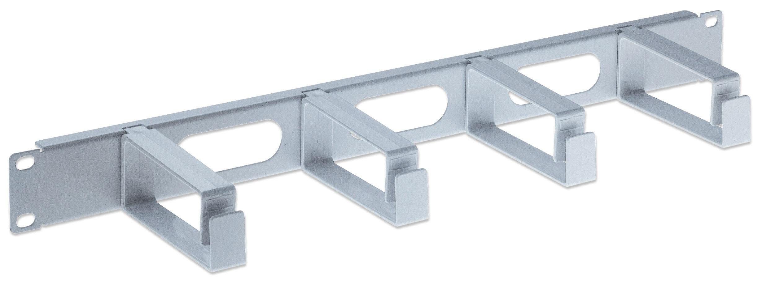 Intellinet Cable Management for 48.3 cm 19 Inch Cabinets 1 U 4 Large Plastic Rings Grey 711067