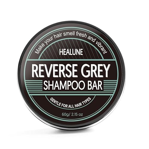 Barra de champú para cabello gris reverso, cobertura de cabello gris, barra de champú comprimido para oscurecer el cabello, cobertura de cabello