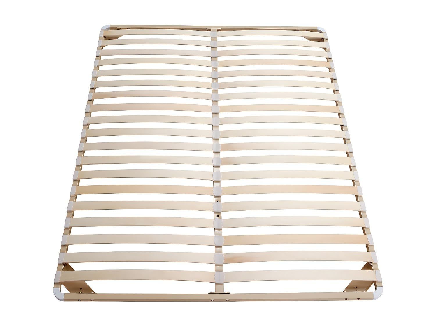 Vente-unique - Sommier Cadre à Lattes 140 x 190 cm - 2x19 Lattes - sans Pieds - Beige - Kalista de YSMÉE