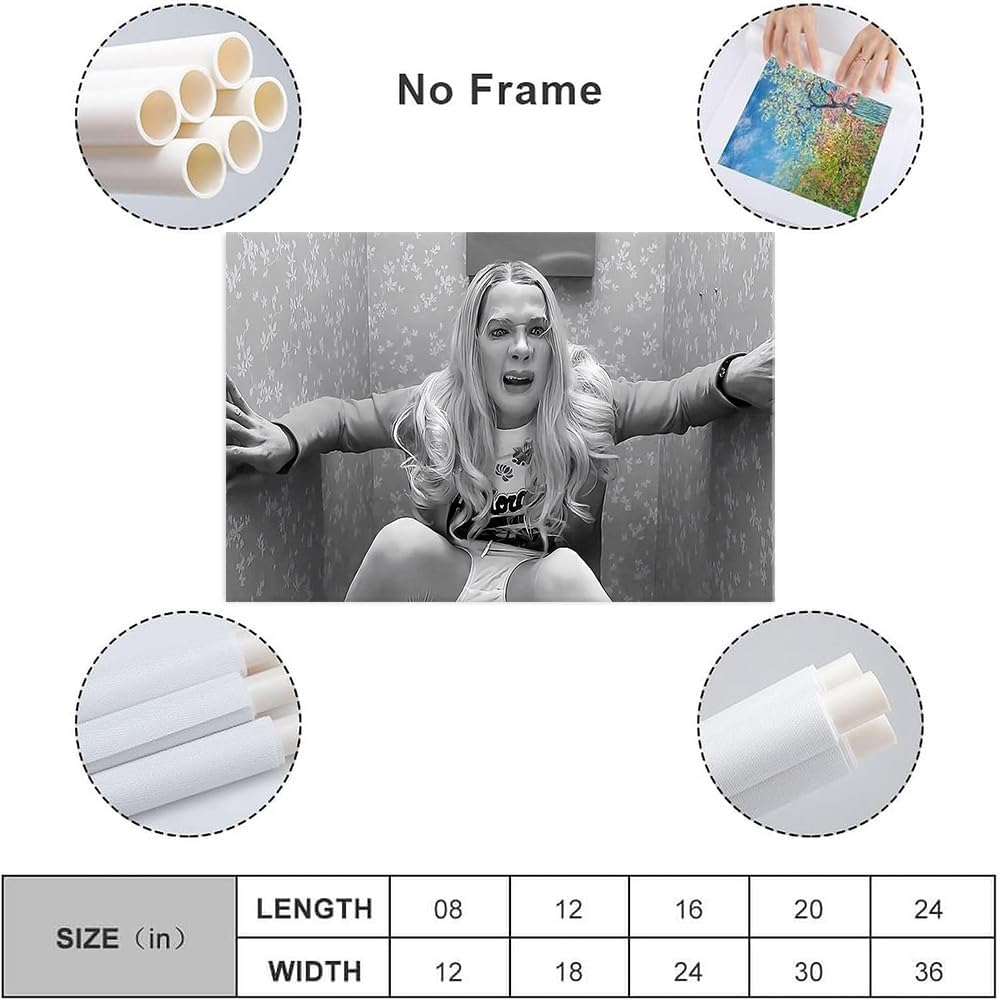 Black and White Comedy Movie Poster Canvas Wall Art