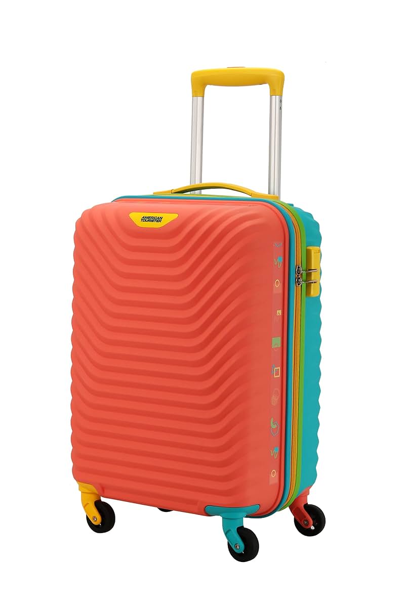 American Tourister Cabin Trolley Bag for Travel|Splash 55 Cms Polycarbonate Hardsided Small Luggage