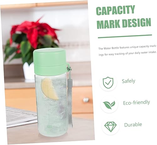 Miniatura 2 de Sosoport Water Bottle Strap 3pcs Outdoor Portable Cup Bottle with Marker Water Bottle 32oz Transparent Bottle Portable Bottle Leakproof Cup Bote