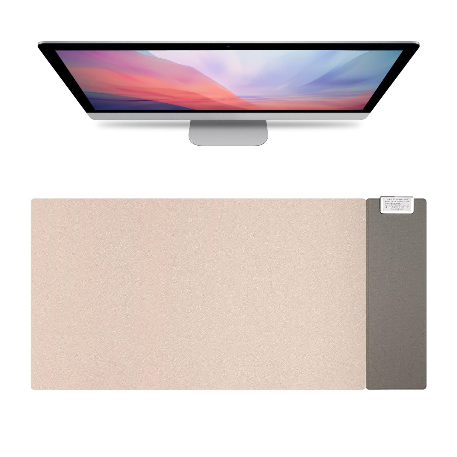 3-in-1 Kork-Unterlage mit Qi-Schnelladung, wasserfester & beidseitiger Oberfläche. Ideal für Büro, Homeoffice und als Schminktisch-Schutz. Kompatibel mit iPhone, Samsung, AirPods