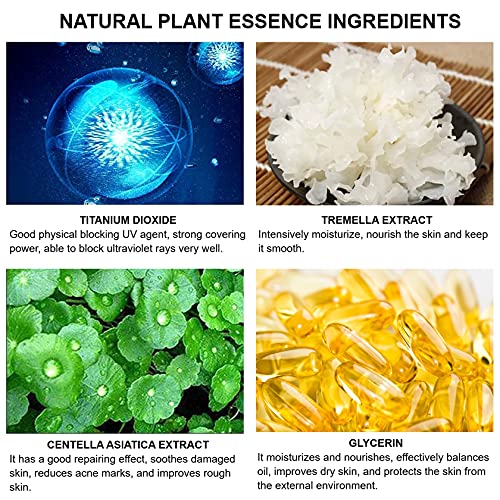 Qiufsse Air Cushion Cc Cream Mushroom Head Foundation Air Cushion Bb Cream Concealer Moisturizing Brighten Makeup Long Lasting Waterproof-Natural #TOP3