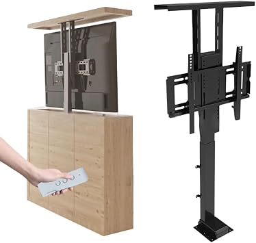 Motorized TV Mount Lift With Remote Control - Adjustable TV Mount Bracket, Telescopic Electric TV Lift, Can Be Hidden In A Cabinet Motorized Tv Mount, Up To 60kg, Travel Less Than 40 SecondsFor TV 32