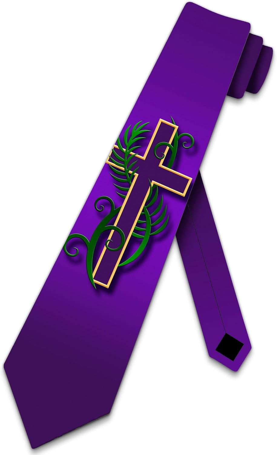 Three Rooker Easter Ties Mens Religious Necktie Lent Tie for Men Cross Neckties Holiday Tie