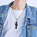 GXLYFG Santa Muerte Necklace Diamond 14K Gold Plated Santa Muerte Pendant Jewelry With Sickle Holiday Gift (Black 220)