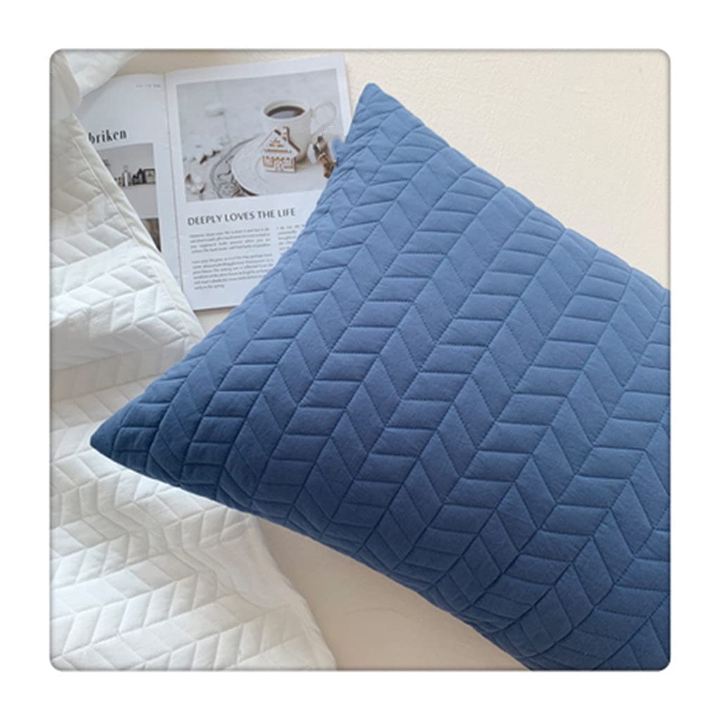 MFJGHU Household Supplies Pillow Cover Check Cushion Solid Color Sofa Throw Pillows(Style C)