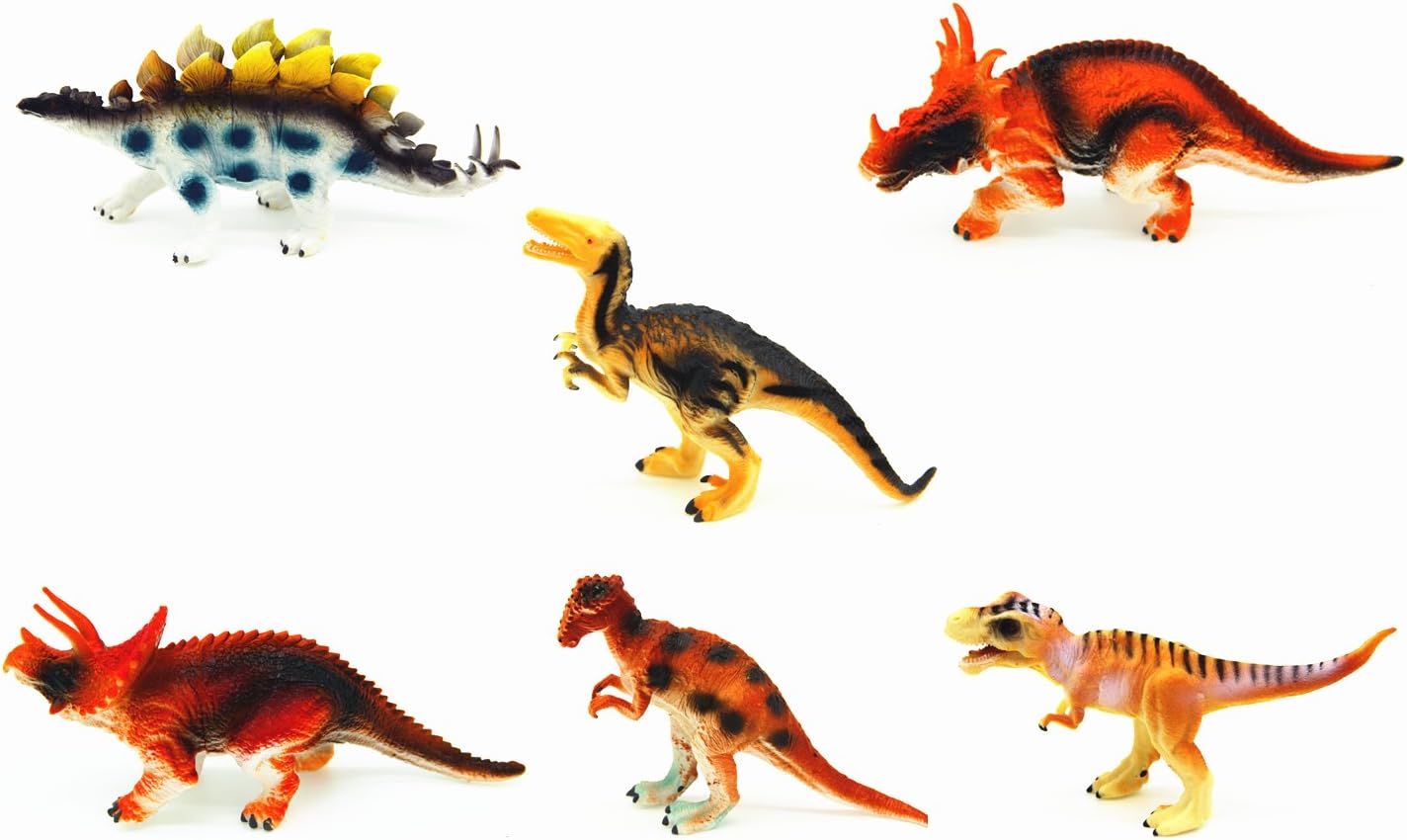 Cell Assorted Dinosaur Toy Figure Set - 6 Pieces (B)