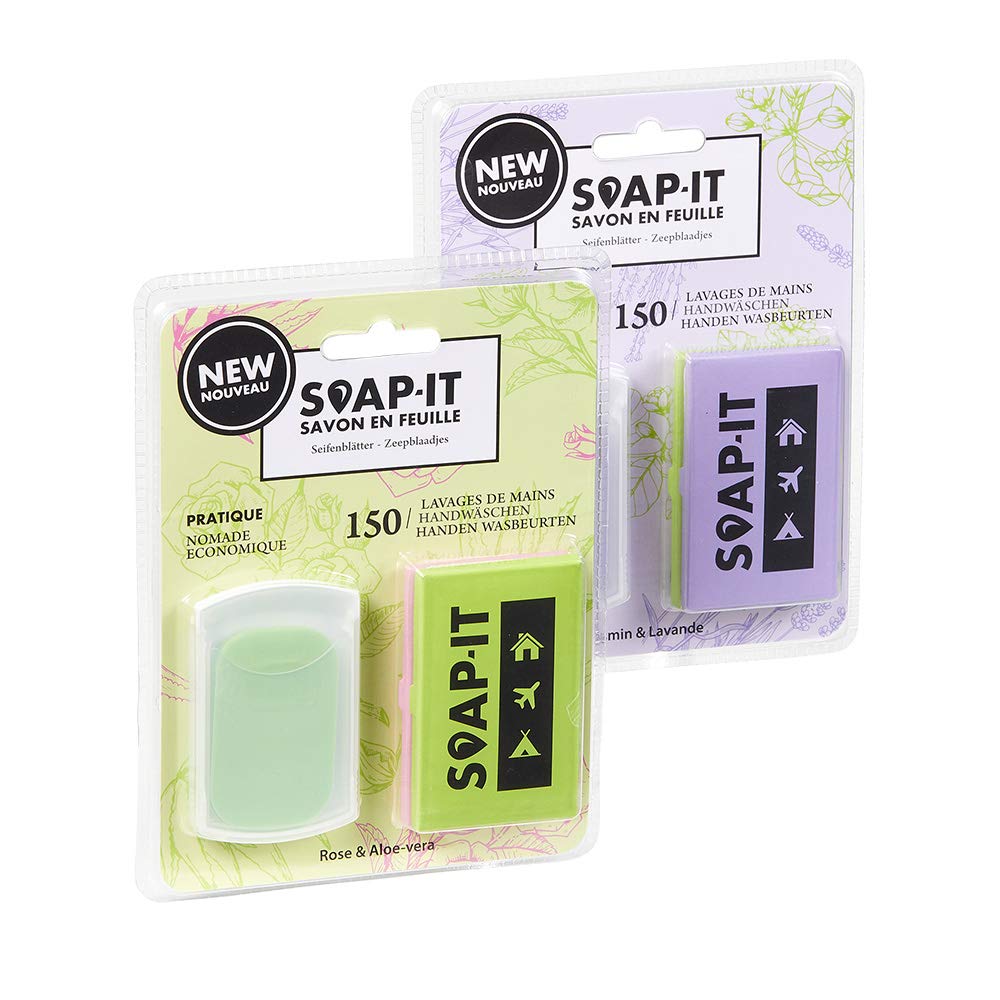 Papier savon portable 150 feuilles mini savon voyage