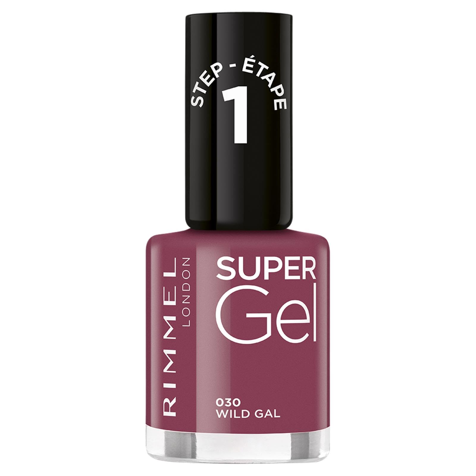 Rimmel Super Gel gel nail polish without UV/LED sealing shade 030 Wild Gal 12 ml