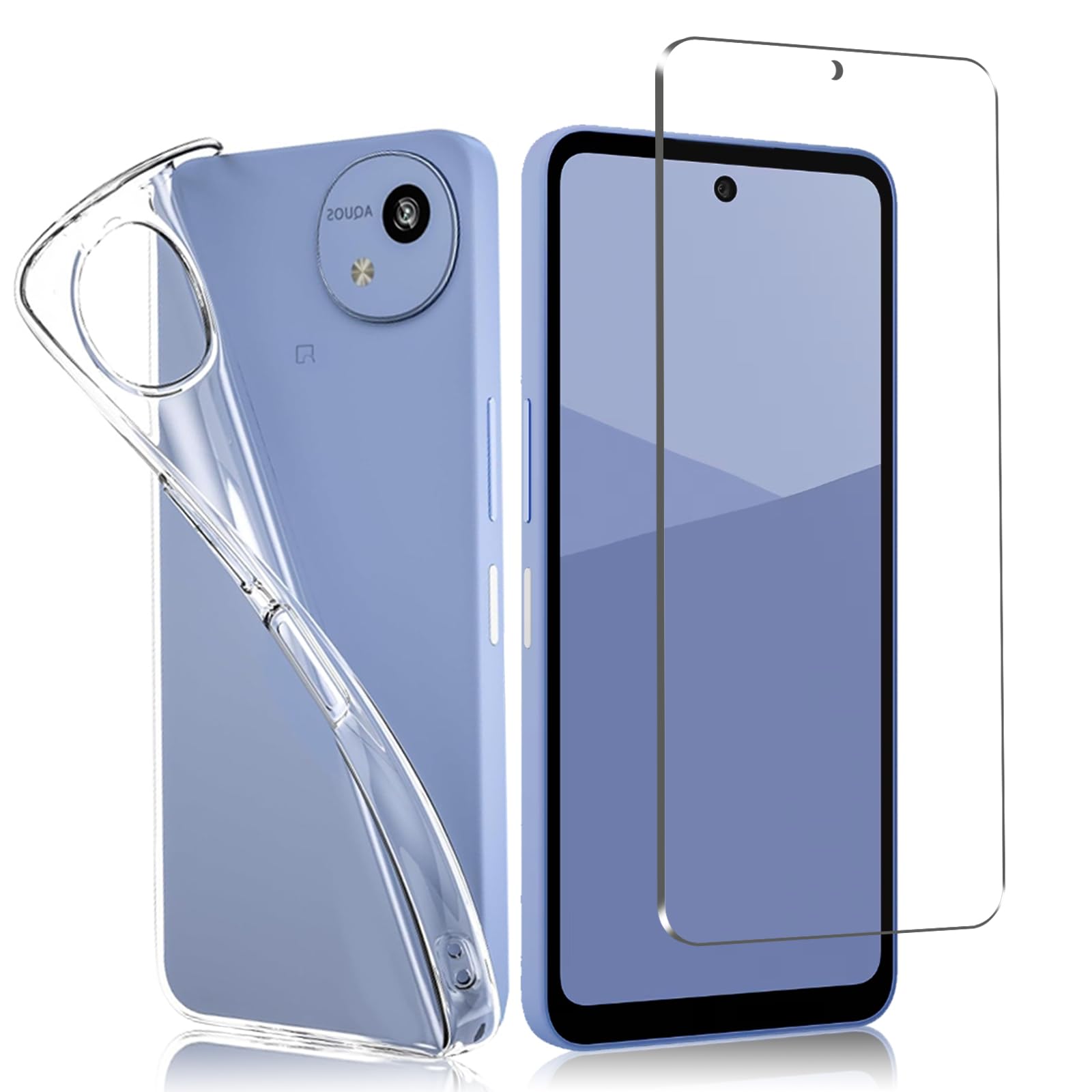 Amazon | AQUOS wish5 フィルム+ケース【日本製-硬度9H】Wish5 保護