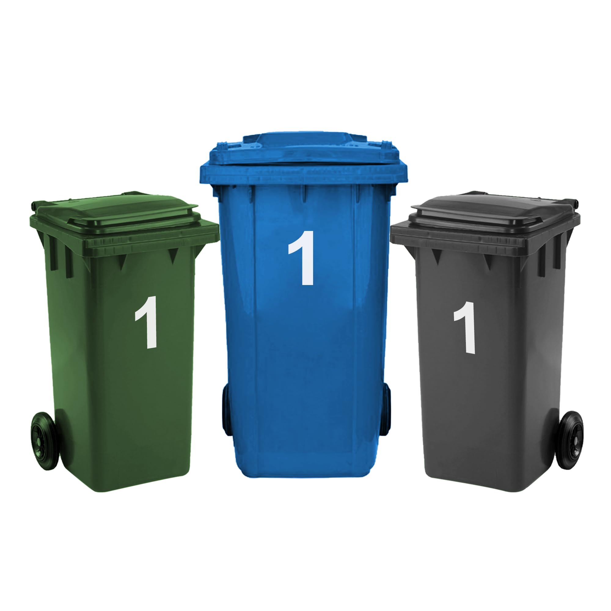 Rubigo 3 x Bin Numbers for Wheelie Bins, 0-99, Letters A-D, 17.5cm Dustbin Stickers, Easy Application Stick On Number Stickers - Weatherproof Self Adhesive Vinyl (5) — view 32