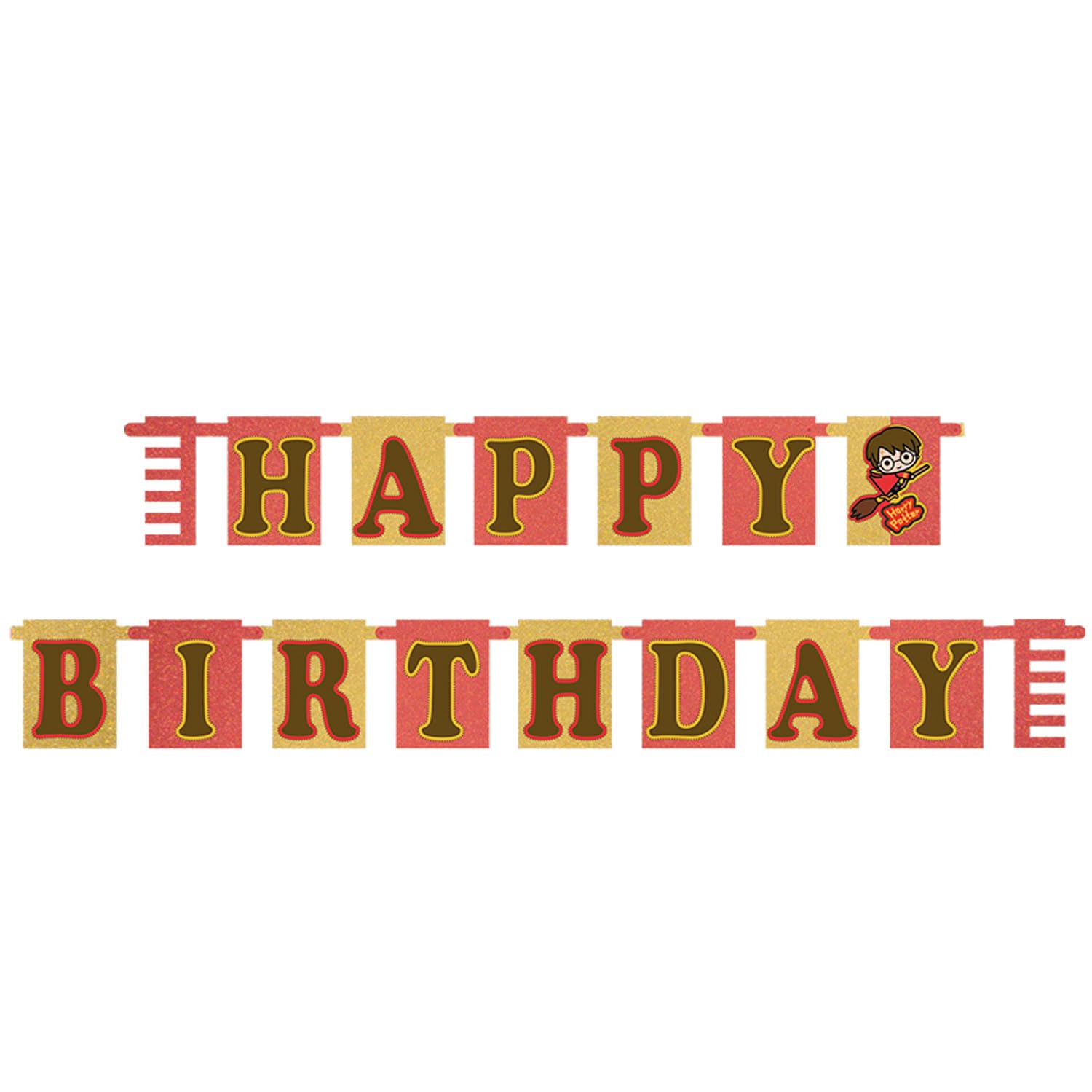Amscan 9905195 - Harry Potter Kids Happy Birthday Letter Banner Party Decoration - 2.1m