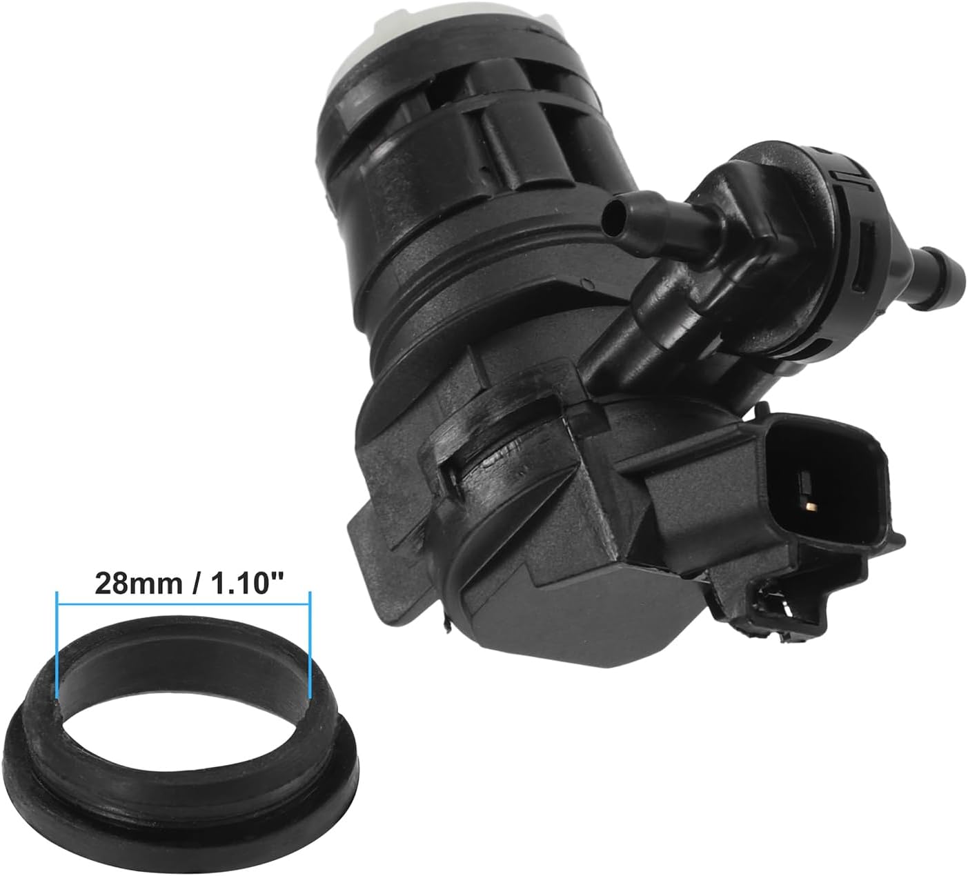 Windshield Washer Motor Pump Compatible with Toyota RAV4 2004-2014, Camry 2007-2017, Sienna 2004-2016, Highlander 2003-2014, Avalon 2013-2016 – OE No.76846-TP6-A01 – Durable Plastic