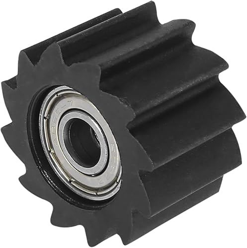 Miniatura 4 de Motoforti Polea de rodillo de cadena de agujero de 0.315 in guía de rueda tensor negro en forma de dentado para bicicleta Kawasaki KX250F KX450F