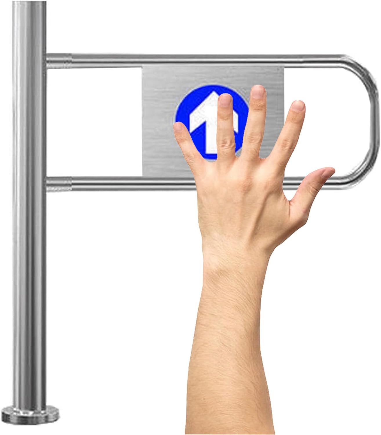 Universal Supermarket Safety Gate - Spring-Loaded Automatic Closing Swing Door for Store, Library, Factory & School Entrance - Unidirectional Security Access Gate