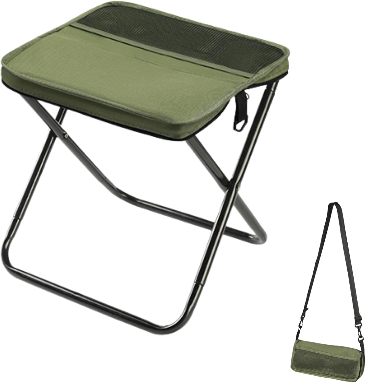 Lightweight Portable Folding Camp Stool for Hiking & Travel (265 lbs)