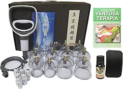 KIT VENTOSA BK COM 12 COPOS C/LIVRO VENTOSATERAPIA
