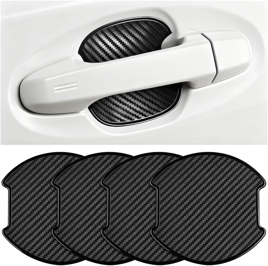 4 Pcs Car Door Handle Protector Cup Scratch Guard for 2019 2020 2021 2022 2023 2024 2025 GMC Sierra 1500, Exterior Door Bowl Film Automotive Protection Accessories,C
