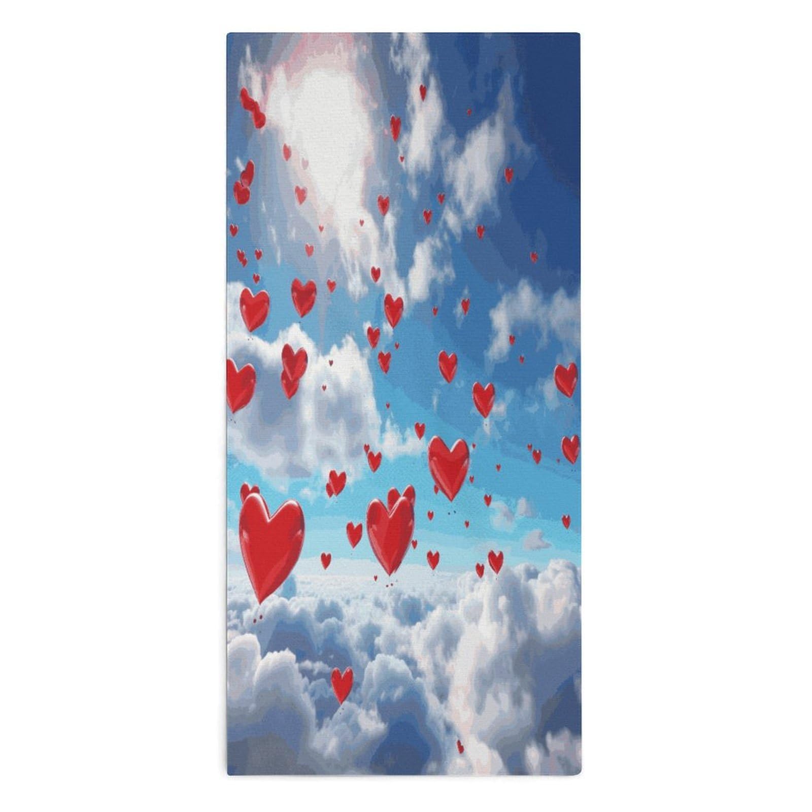 Btcowzrv Style Hearts In The Sky Bath Towel Beach Towels Shower Towel