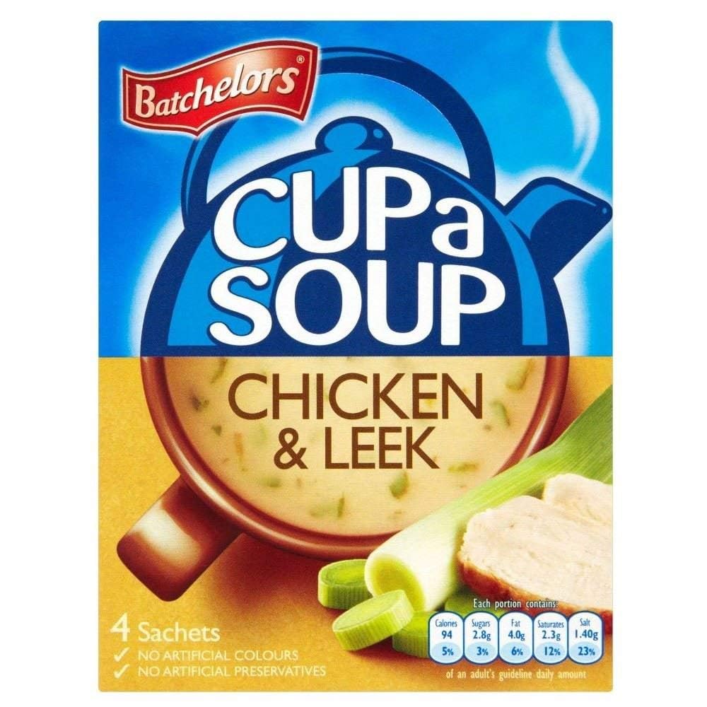 Batchelors Taza De Un Pollo Y Sopa De Puerro (4 Por Paquete - 86g) (Paquete de 6)