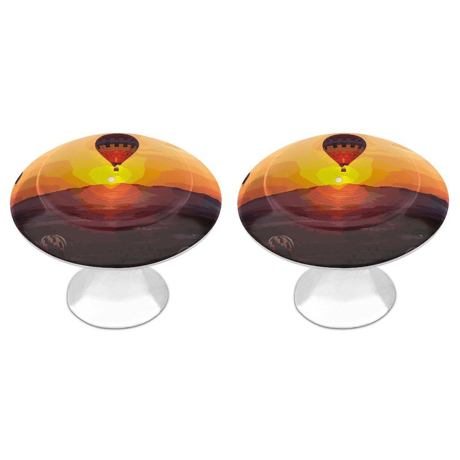 Btcowzrv Style Hot Air Balloon Sunset 2 Pack Cabinet Knobs Drawer Pulls