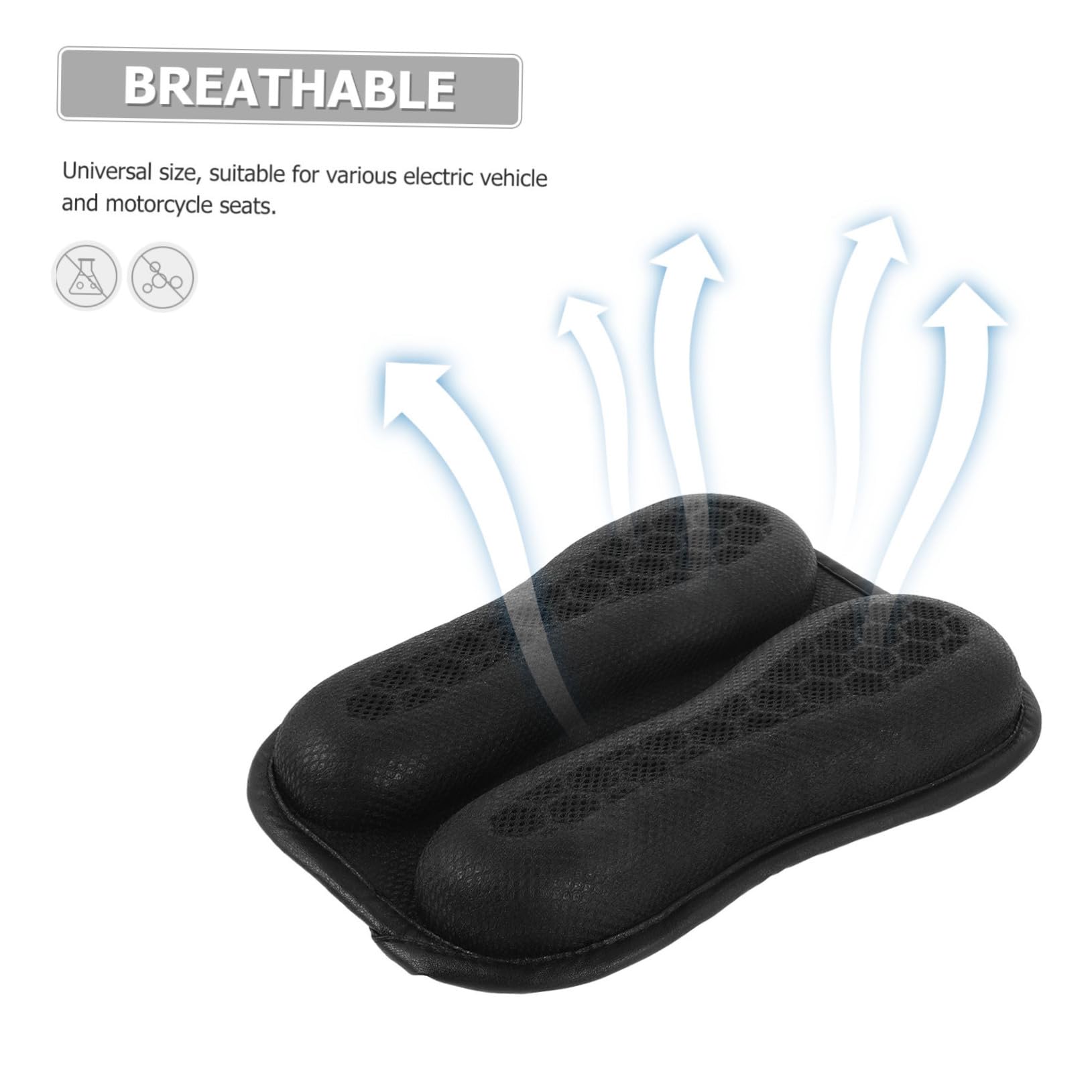 Alipis Cuscino Sedile Moto Traspirante Gel Imbottito Coprisedile Estivo Accessorio Modifica Per Lunghi Viaggi Motociclisti