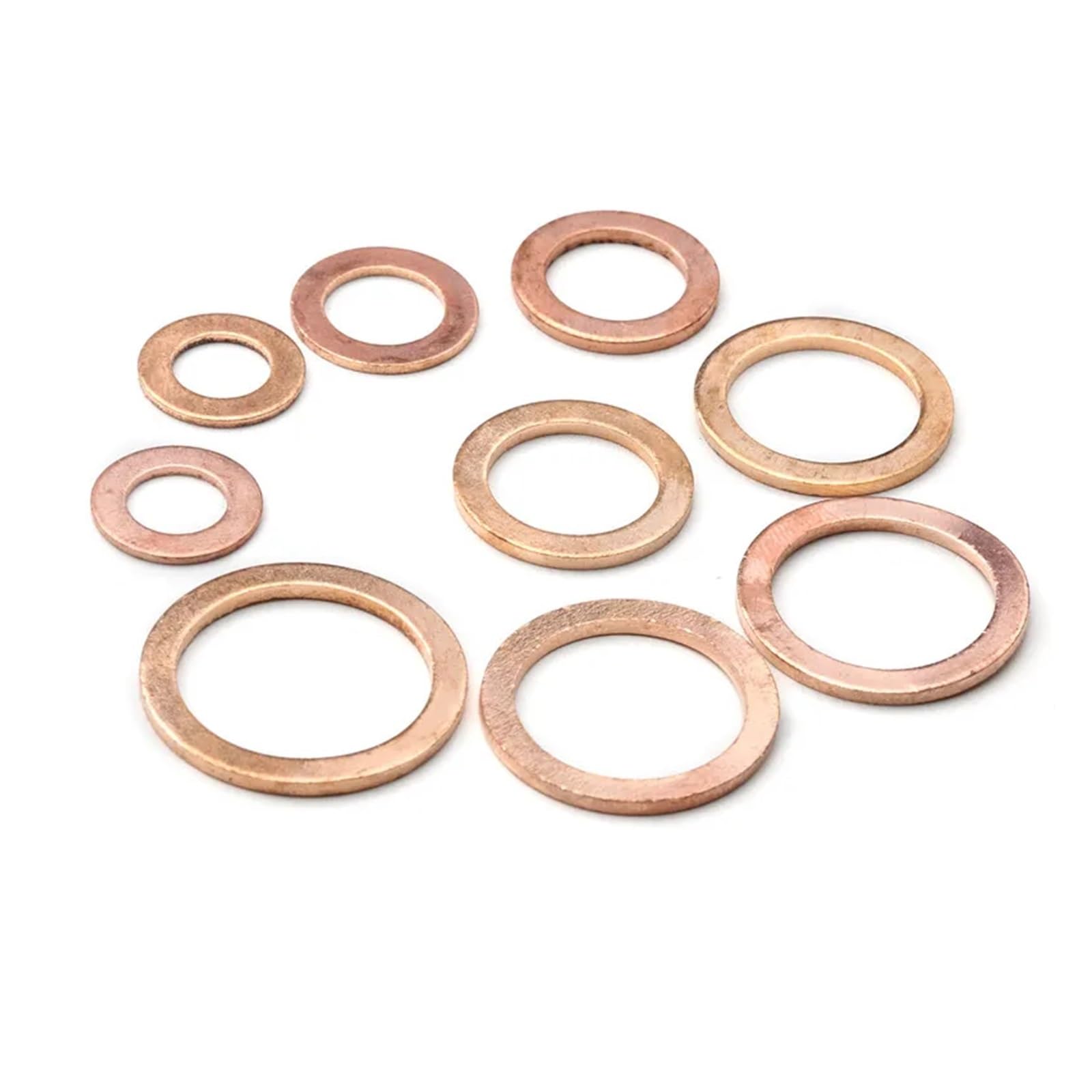 100/150/200/250/300/568 szt. O-ring miedziana podkładka zestaw uszczelek M4-M14 płaski pierścień uszczelniający do zgniatania łodzi płaski pierścień uszczelniający miska olejowa wtyczka (Size : 568pc