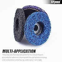 Vista 6 de Rueda eliminadora de óxido de discos de 4 x 5/8 pulgadas, para quitar pintura y oxidación, disco abrasivo de ángulo abrasivo, paquete de 3