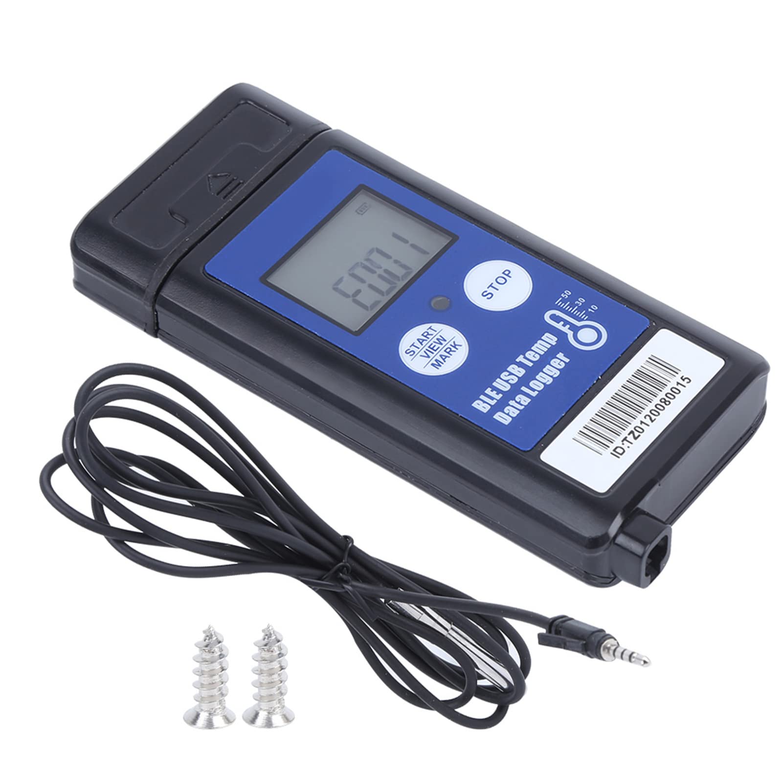 Registrador de Temperatura USB, Registrador de Datos de Monitor Portátil para Transporte en Cadena de Frío con ABS + Material Magnético