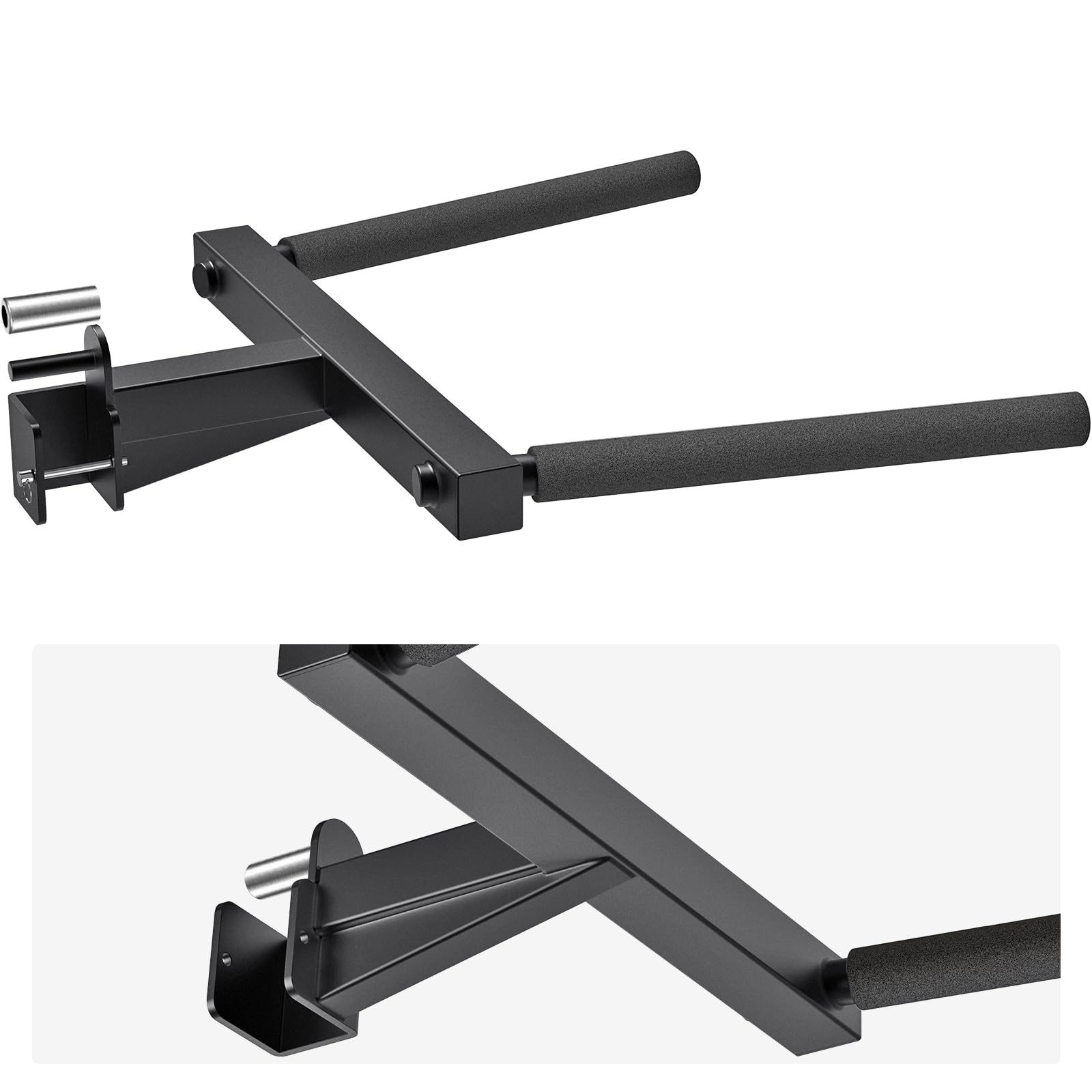 Kipika Y-Shaped Dip Bar for 2"x2"and 3"x3" Power Cage - Dip Bar Attachments for Home Gym - Heavy Duty Power Rack Attachments - Squat Rack Accessories for Strength Training