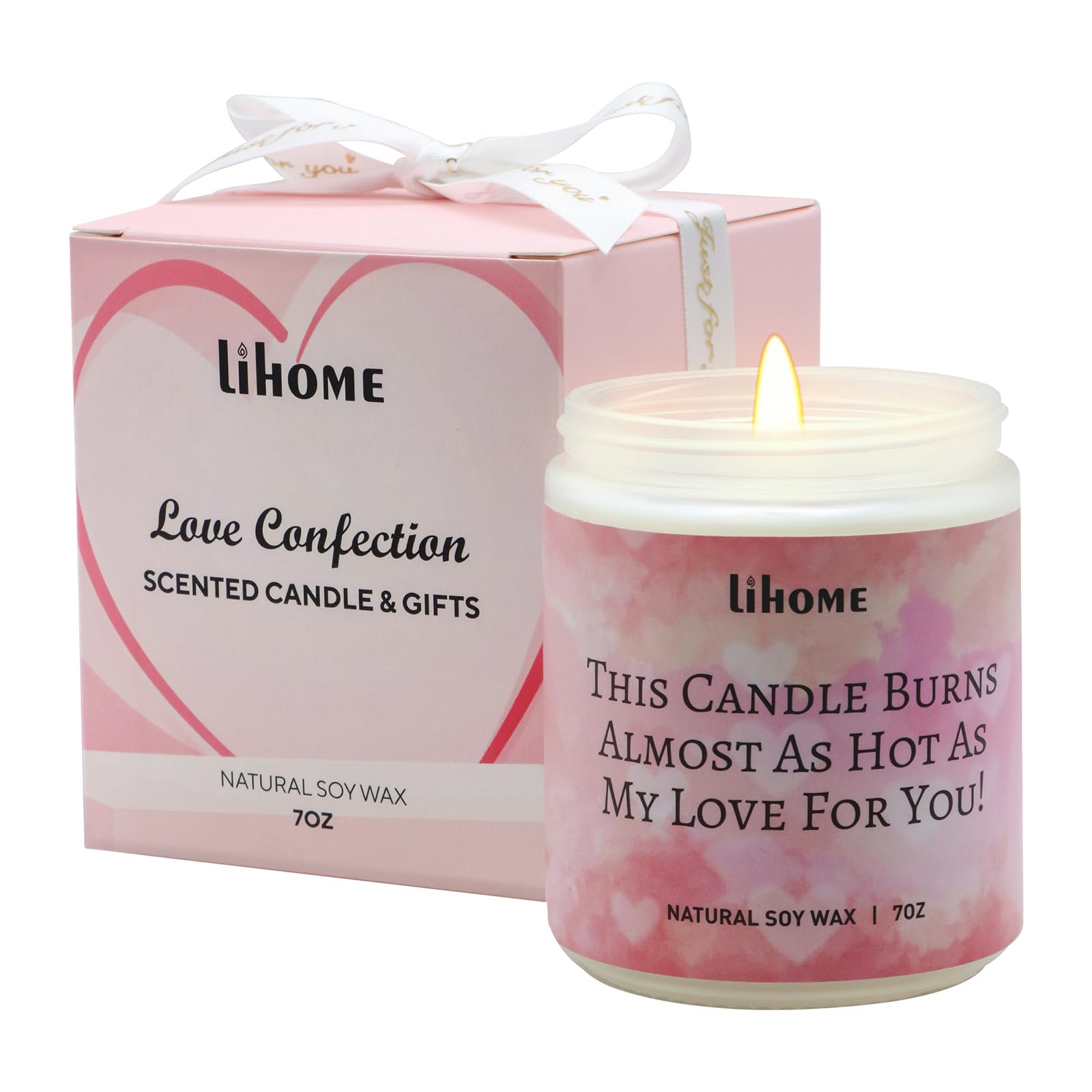 Valentines Day Gifts for Her, Valentines Candles Gifts for Mom Girlfriend Wife, Funny Gifts Ideas for Her Women from Him/Boyfriend/Husband, Love Confection Candles(7oz)